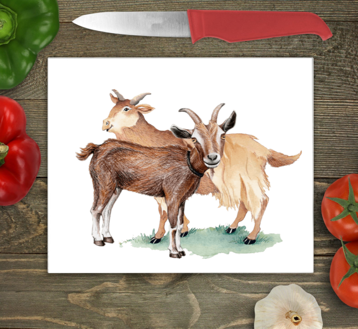 Goat Glass Chopping Board, Goat Glass Chopping Board